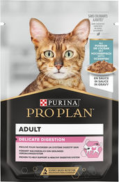 Purina Pro Plan Cat Adult Delicate Digestion Katzenfutter Nass mit Fisch Stückchen in Sauce 26 x 85 g - 26 x 85 g – Bild 1 von 8
