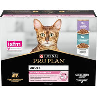 Produktbild von Purina Pro Plan Cat Adult Delicate Digestion Katzenfutter Stückchen in Sauce Truthahn und Fisch 10 x 85 g - 10 x 85 g