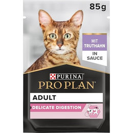 Purina Pro Plan Cat Delicate Adult Katzenfutter Nass mit Truthahn Stückchen in Sauce 26 x 85 g - 26 x 85 g – Bild 1 von 5
