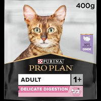 Produktbild von Purina Pro Plan Cat Delicate Adult Optirenal Trockenfutter mit Truthahn für Katzen 400g
