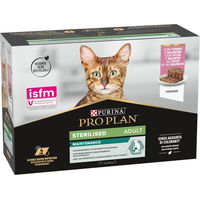 Produktbild von Purina Pro Plan Cat Sterilised Maintenance Nassfutter Paté Lachs und Thunfisch für erwachsene Katzen 12 x 85 g - 12 x 85 g