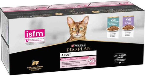 Produktbild von Purina Pro Plan Delicate Adult Katzenfutter Stückchen in Sauce Meeresfisch und Truthahn 40 x 85 g - 40 x 85 g