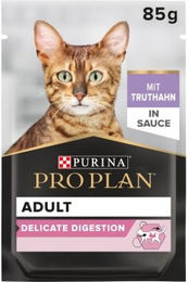 Purina Pro Plan Delicate Nutrisavour Katzen Nassfutter Truthahn Stückchen in Sauce für adulte Katzen 26x85g - 26 x 85 g – Bild 1 von 3
