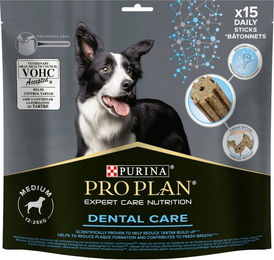 Produktbild von Purina Pro Plan Dental Care Zahnpflege-Snack für mittlere Hunde ohne Farb- und Aromastoffe 345 g - 345 g