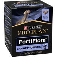 Produktbild von Purina Pro Plan Forti Flora Probiotika Kauwürfel für Hunde zur Unterstützung der Magen-Darm-Gesundheit 2 x 30 Stück