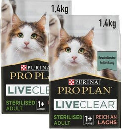 Purina Pro Plan Liveclear Katzenfutter Sterilised Adult Lachs und Geflügel Hypoallergen 2x 1,4 kg - 2 x 1,4 kg – Bild 1 von 2