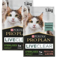 Produktbild von Purina Pro Plan Liveclear Katzenfutter Sterilised Adult Lachs und Geflügel Hypoallergen 2x 1,4 kg - 2 x 1,4 kg