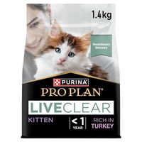 Produktbild von Purina Pro Plan LiveClear Kitten Trockenfutter Truthahn 1,4 kg - 2 x 1,4 kg