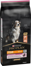 Produktbild von Purina Pro Plan Medium & Large Adult 7+ Sensitive Skin Hundetrockenfutter mit Lachs glutenfrei 14 kg - 14 kg