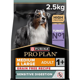 Purina Pro Plan Medium und Large Adult Sensitive Digestion Getreidefreies Hundefutter mit Truthahn 2,5 kg – Bild 1 von 10