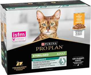 Purina Pro Plan NutriSavour Katzen Nassfutter Huhn Sterilisiert 10 x 85 g - 10 x 85 g – Bild 1 von 5