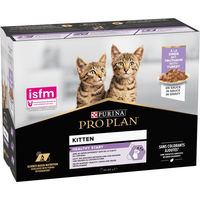 Produktbild von Purina Pro Plan NutriSavour Katzen Nassfutter Kitten Stückchen in Sauce Truthahn oder Fisch 10 x 85 g