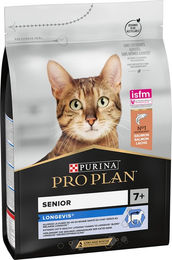 Produktbild von Purina Pro Plan Senior 7+ Longevis Katzenfutter mit Lachs ohne Farb- und Aromastoffe 3 x 3 kg - 3 kg