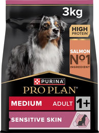 Purina Pro Plan Sensitive Skin Medium Adult Hundefutter mit Lachs 3 kg - 3 kg – Bild 1 von 6