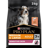 Produktbild von Purina Pro Plan Sensitive Skin Trockenfutter für mittelgroße und große Hunde Senior mit Lachs 3 kg - 2 x 3 kg