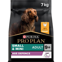 Produktbild von Purina Pro Plan Small & Mini Adult 9+ Age Defence Hundefutter mit Huhn für Senioren zur Zahnpflege und Gelenkunterstützung 2 x 7 kg - 2 x 7 kg