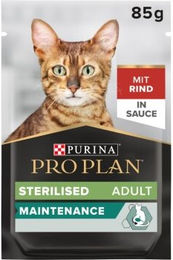 Purina Pro Plan Sterilized Nutrisavour Katzenfutter Adult Rind Stückchen in Sauce 26x85g - 26 x 85 g – Bild 1 von 3