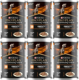 Produktbild von Purina Pro Plan Veterinary Diets Canine OM Obesity Management Mousse Diätfutter zur Gewichtsreduktion für Hunde 6x400 g