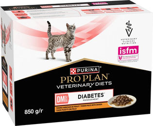 Purina Pro Plan Veterinary Diets DM Diabetes Management Katzen Nassfutter Huhn Adult 10 x 85 g - 10 x 85 g – Bild 1 von 11