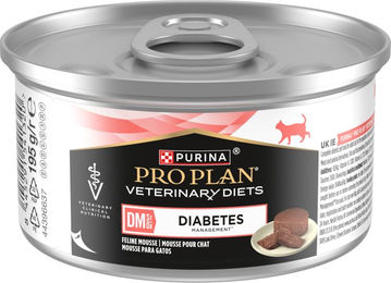 Purina Pro Plan Veterinary Diets Feline DM Diabetes Management Mousse Nassfutter für erwachsene Katzen zur Gewichtskontrolle 24 x 195 g – Bild 1 von 3
