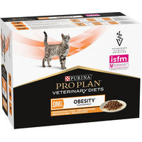 Produktbild von Purina Pro Plan Veterinary Diets Feline OM Obesity Management Katzenfutter Nassfutter Huhn Adult 10 x 85 g - 10 x 85 g