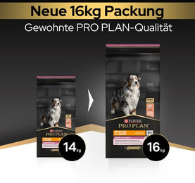 Purina Pro Plan Veterinary Medium & Large Adult 7+ Sensitive Skin Hundefutter mit Lachs für Haut und Fell 16 kg – Bild 1 von 4