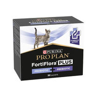 Produktbild von Purina ProPlan FortiFlora Plus Probiotika Pulver für Katzen zur Unterstützung der Magen-Darm-Gesundheit 30 Beutel x 1,5 Gramm