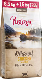 Produktbild von Purizon Adult Getreidefreies Trockenfutter für sterilisiertes Huhn und Fisch mit hohem Fleischanteil 8 kg