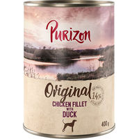 Produktbild von Purizon Adult Nassfutter für Hunde Hühnerfilet mit Ente Stückchen in Sauce getreidefrei 6 x 400 g - 6 x 400 g