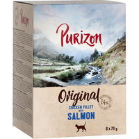 Produktbild von Purizon Adult Nassfutter für Katzen Hühnerfilet mit Lachs in Soße getreidefrei 12 x 70 g - 12 x 70 g