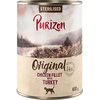 Produktbild von Purizon Adult Sterilised Hundefutter Getreidefrei Hühnerfilet mit Truthahn 6 x 400 g - 24 x 400 g