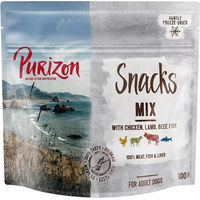Produktbild von Purizon Belohnungssnack Mixpaket für Senioren Huhn Lamm Fisch Rind getreidefrei 3 x 100 g