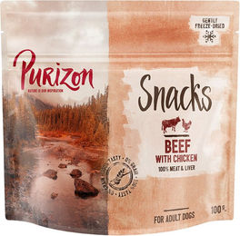 Produktbild von Purizon Belohnungssnack Rind mit Huhn für Senior Hunde getreidefrei 3 x 100 g - 3 x 100 g