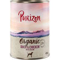 Produktbild von Purizon Bio Hundefutter Ente Huhn mit Zucchini getreidefrei 12 x 400 g