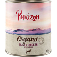 Produktbild von Purizon Bio Hundefutter Ente Huhn mit Zucchini getreidefrei 6 x 800 g