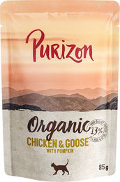 Produktbild von Purizon Bio Hundefutter Huhn Gans und Kürbis getreidefrei 6 x 85 g Pouches - 6 x 85 g