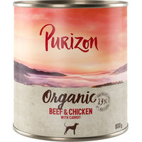 Produktbild von Purizon Bio Hundefutter Rind Huhn Fisch Getreidefrei mit hohem Fleischanteil 6 x 800 g