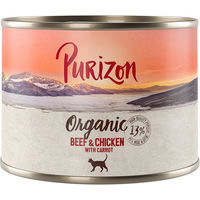 Produktbild von Purizon Bio Katzen Nassfutter Adult Rind Huhn Fisch Getreidefrei 6 x 200 g - 6 x 200 g