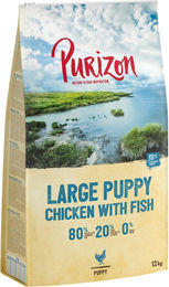 Produktbild von Purizon Classic Trockenfutter für große Welpen Huhn und Fisch getreidefrei 2 x 12 kg - 2 x 12 kg