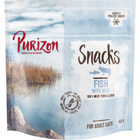 Produktbild von Purizon Gefriergetrocknete Leckerlis Fisch mit Rind getreidefrei für alle Altersstufen 40 g