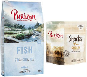 Purizon Gefriergetrocknetes Katzenfutter Adult Getreidefrei Sterilised Huhn Fisch Wildschwein - 6,5 kg – Bild 1 von 1