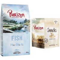 Produktbild von Purizon Gefriergetrocknetes Katzenfutter Adult Getreidefrei Sterilised Huhn Fisch Wildschwein - 6,5 kg
