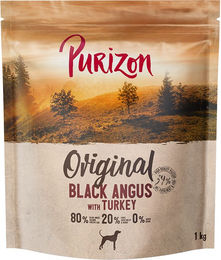 Produktbild von Purizon Hundefutter Adult Black-Angus-Rind mit Truthahn getreidefrei mit hohem Fleischanteil 1 kg - 1 kg