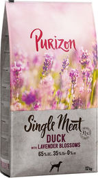Produktbild von Purizon Hundefutter Adult Ente mit Lavenderblüten Getreidefrei Hoher Fleischanteil Monoprotein 2 x 12 kg - 2 x 12 kg