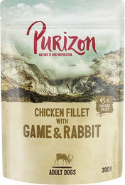 Purizon Hundefutter Adult Getreidefrei Hühnerfilet mit Wild und Kaninchen in Sauce 24 x 300 g - 24 x 300 g – Bild 1 von 1