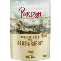 Produktbild von Purizon Hundefutter Adult Getreidefrei Hühnerfilet mit Wild und Kaninchen in Sauce 24 x 300 g - 24 x 300 g
