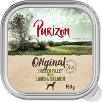 Produktbild von Purizon Hundefutter Adult Hühnerfilet mit Lamm und Lachs Stückchen in Sauce getreidefrei 6 x 150 g - 6 x 150 g