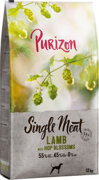 Produktbild von Purizon Hundefutter Adult Lamm mit Hopfenblüten getreidefrei und mit hohem Fleischanteil 2 x 12 kg - 2 x 12 kg