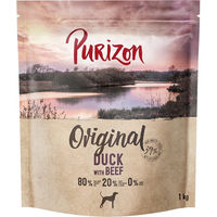 Produktbild von Purizon Hundefutter Ente mit Rind Adult Getreidefrei mit hohem Fleischanteil 1 kg - 1 kg