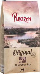 Produktbild von Purizon Hundefutter Ente mit Rind Adult Getreidefrei mit hohem Fleischanteil 2 x 12 kg - 2 x 12 kg